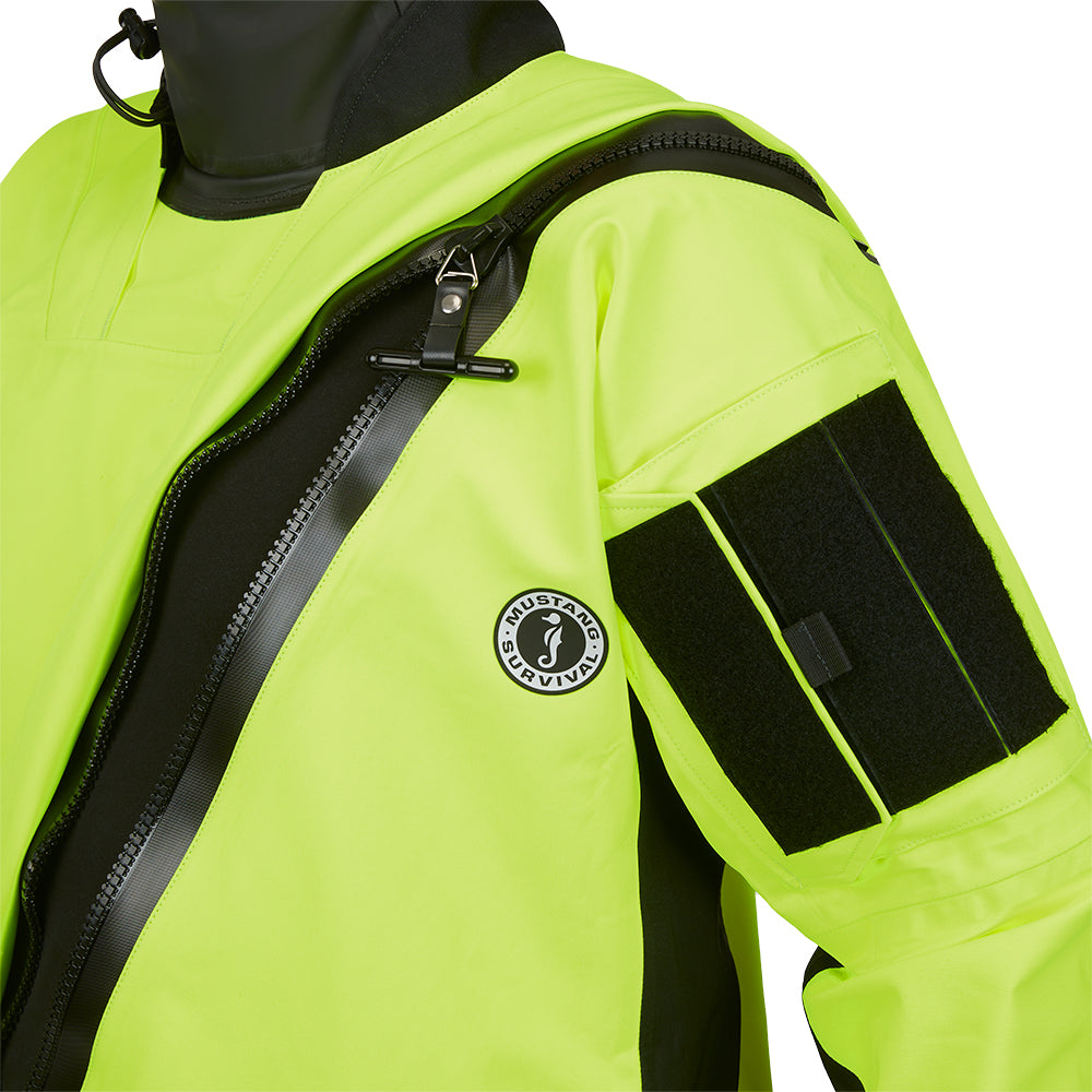 Mustang Sentinel Series Water Rescue Dry Suit - Fluorescent Yellow Green-Black - XL Short