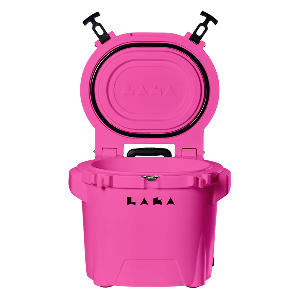 LAKA Coolers 30 Qt Cooler w/Telescoping Handle Wheels - Pink