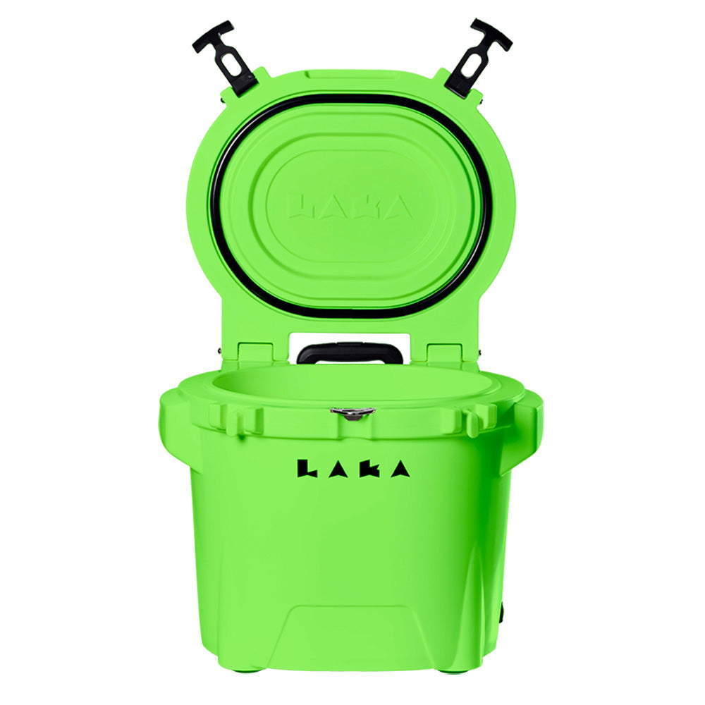 LAKA Coolers 30 Qt Cooler w/Telescoping Handle Wheels - Lime Green