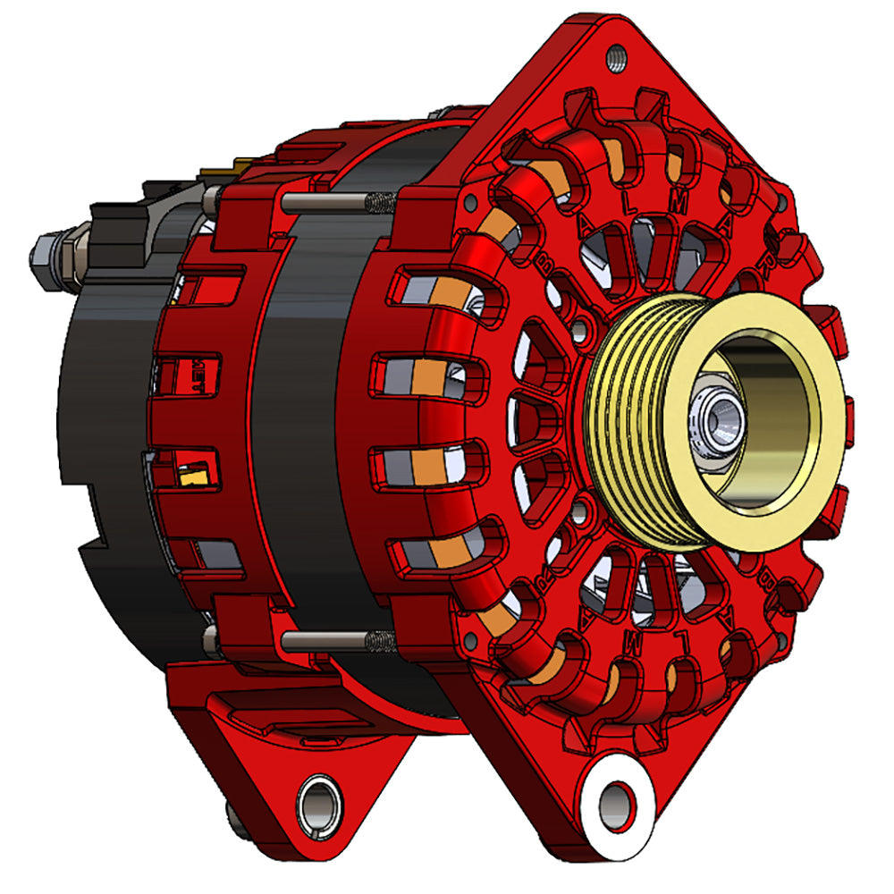 Balmar Alternator 250 AMP 12V 3.15" Dual Foot Saddle K6 Pulley f/ Yanmar Commmon Rail Engines