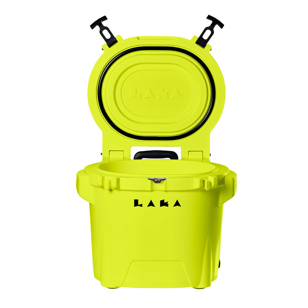 LAKA Coolers 30 Qt Cooler w/Telescoping Handle Wheels - Yellow