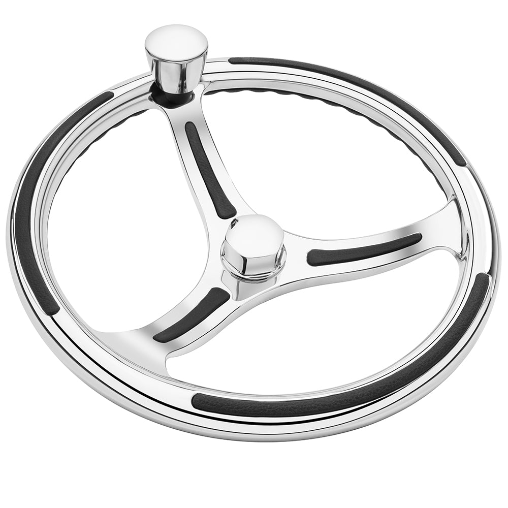 Schmitt Marine Primus Model 740 - 13.5" Wheel w/Knob Finger Grip - 3/4" Tapered Shaft w/Faux Nut - 1/2" 3/4" Adapters