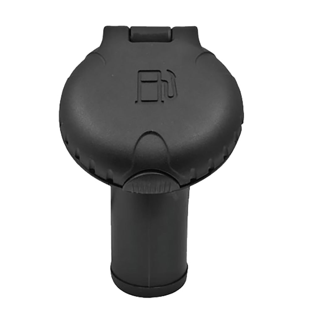 Attwood Deck Fill f/Carbon Canister System - Angled Body Scalloped Black Plastic Cap