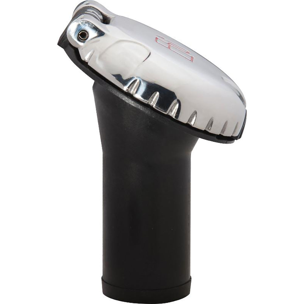 Attwood Deck Fill f/Carbon Canister System - Angled Body Scalloped Stainless Steel Cap
