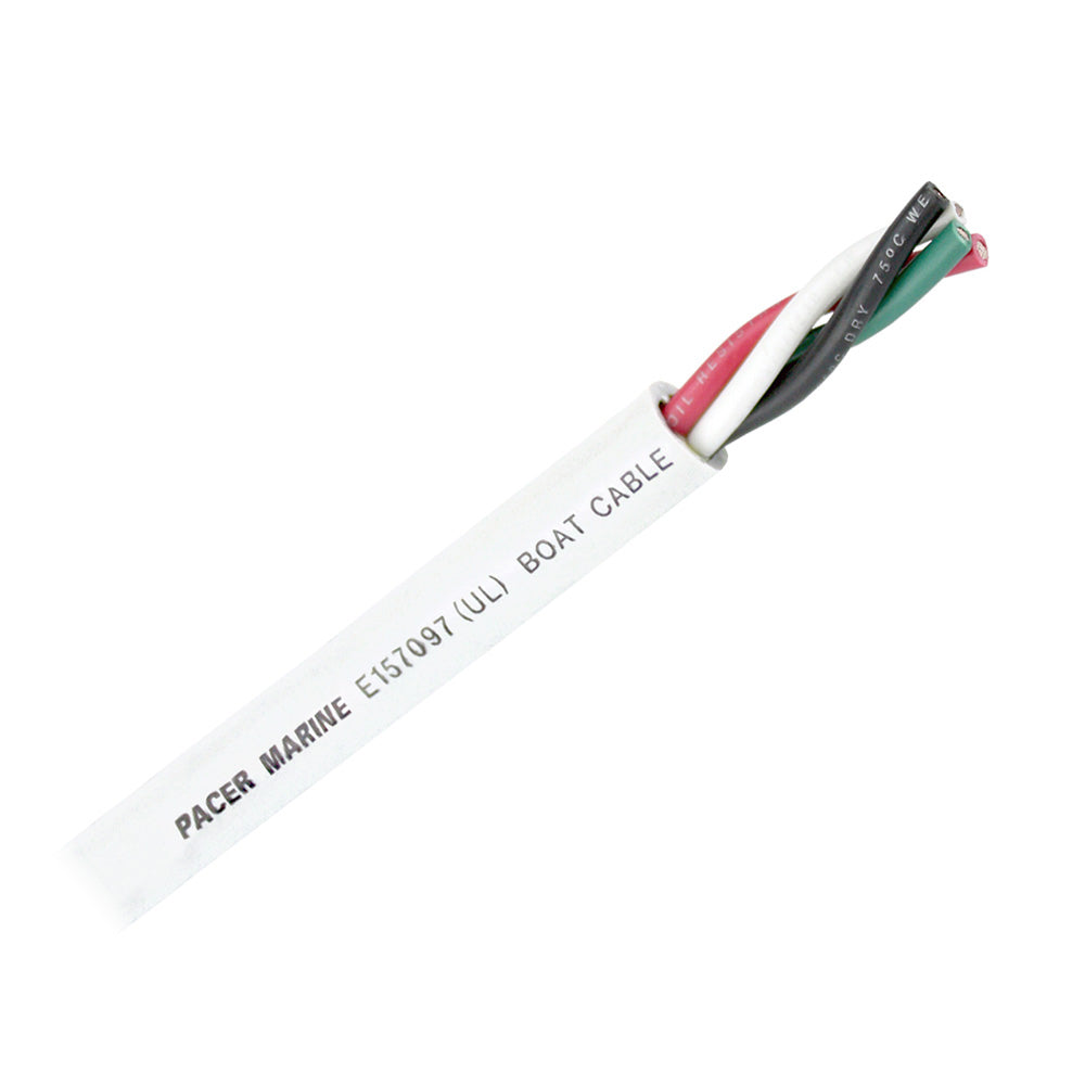 Pacer Round 4 Conductor Cable - 500 - 10/4 AWG - Black, Green, Red White