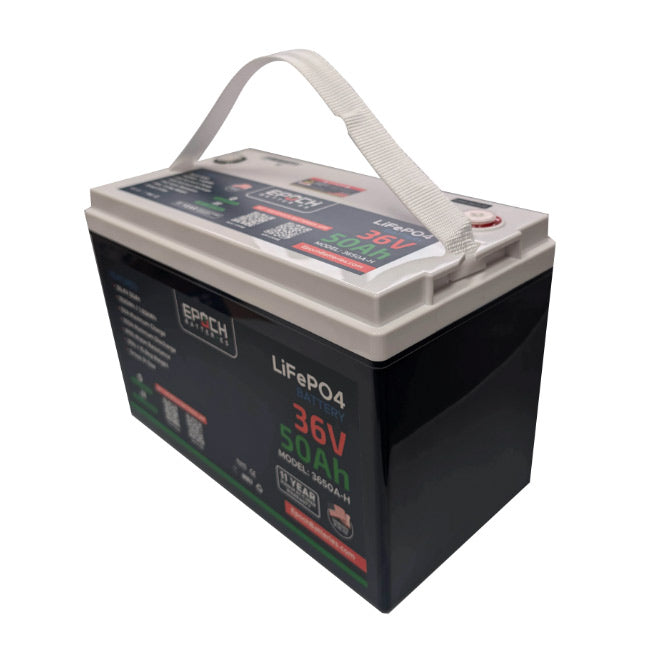 Epoch Batteries 36V 50Ah Pro Series - Cranking + Deep Cycle LiFePO4 (Dual Purpose)