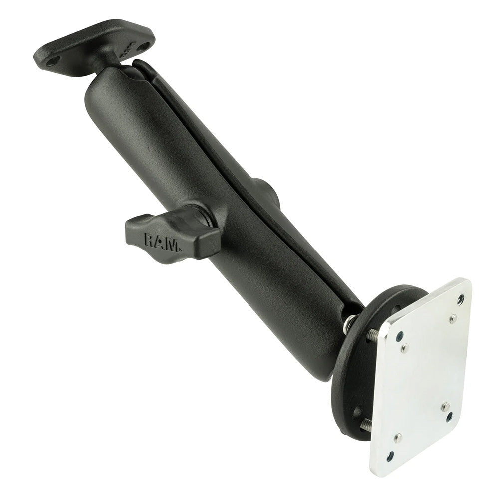 RAM Mount Double Ball Drill-Down Mount w/Diamond Plate  Backer Plate