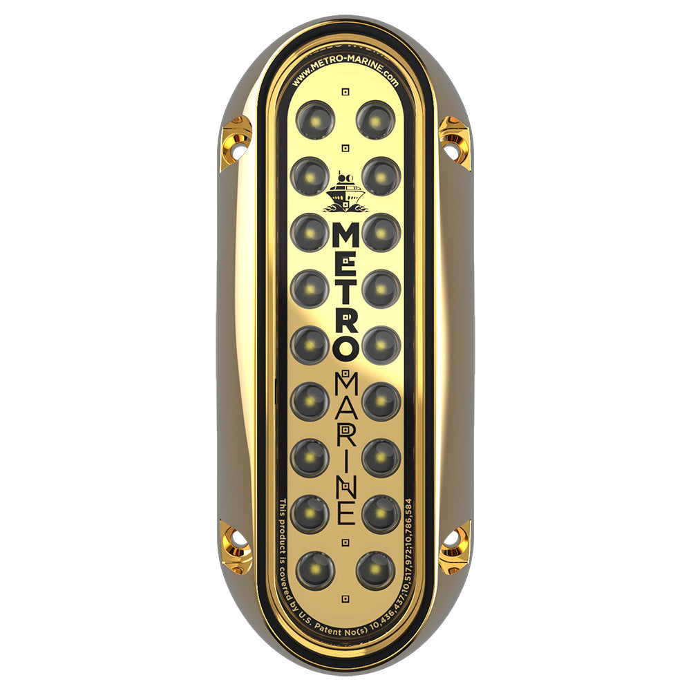 Metro Marine High-Output Elongated Vertical Mount Light w/Intelligent Monochromatic LEDs - White, 90 Beam