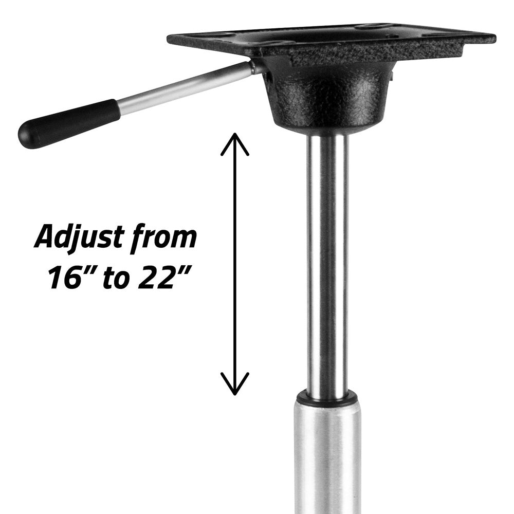 Wise King Pin Power Rise Pedestal - Adjusts 16" to 22-3/8"