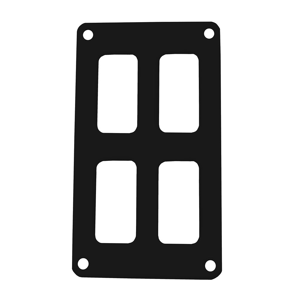 Pacer Switch Panel - 2 Switch  2 Row - 3" x 4.75" - Black Powder Coated Aluminum