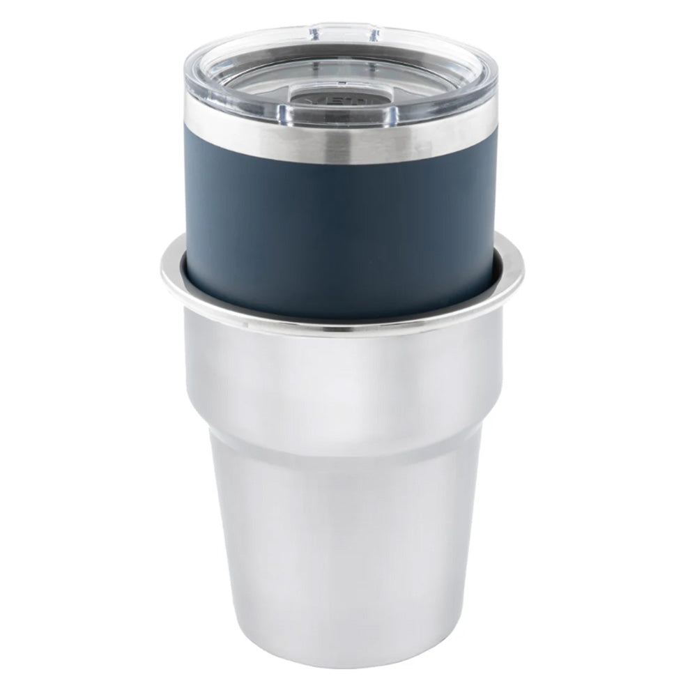 Whitecap Extra Large Stainless Steel Flush Cupholder