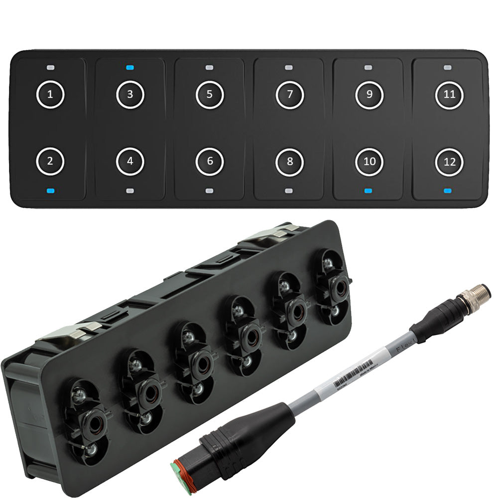 Maretron CKM12 Keypad w/CKM to NMEA 2000 Adapter Cable - 0.2M (Horizontal Orientation)