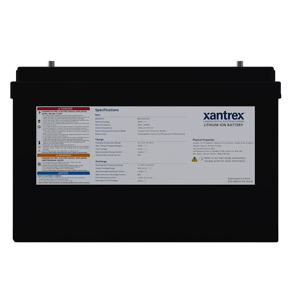 Xantrex 36V 50Ah Lithium-Ion (LiFePO4) Battery