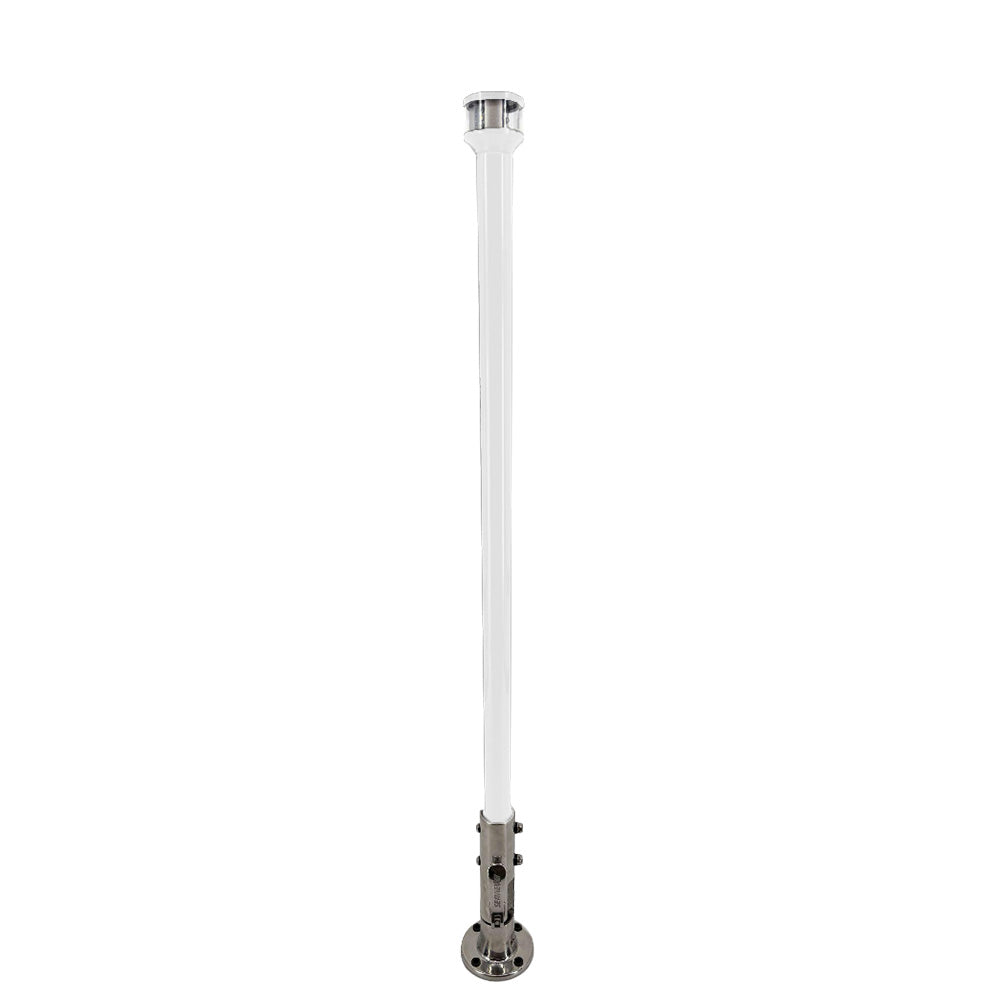 Seaview 24" Manually Folding Light Post w/316 Stainless Steel Base  LTBLED12C5 Navigation Light - White