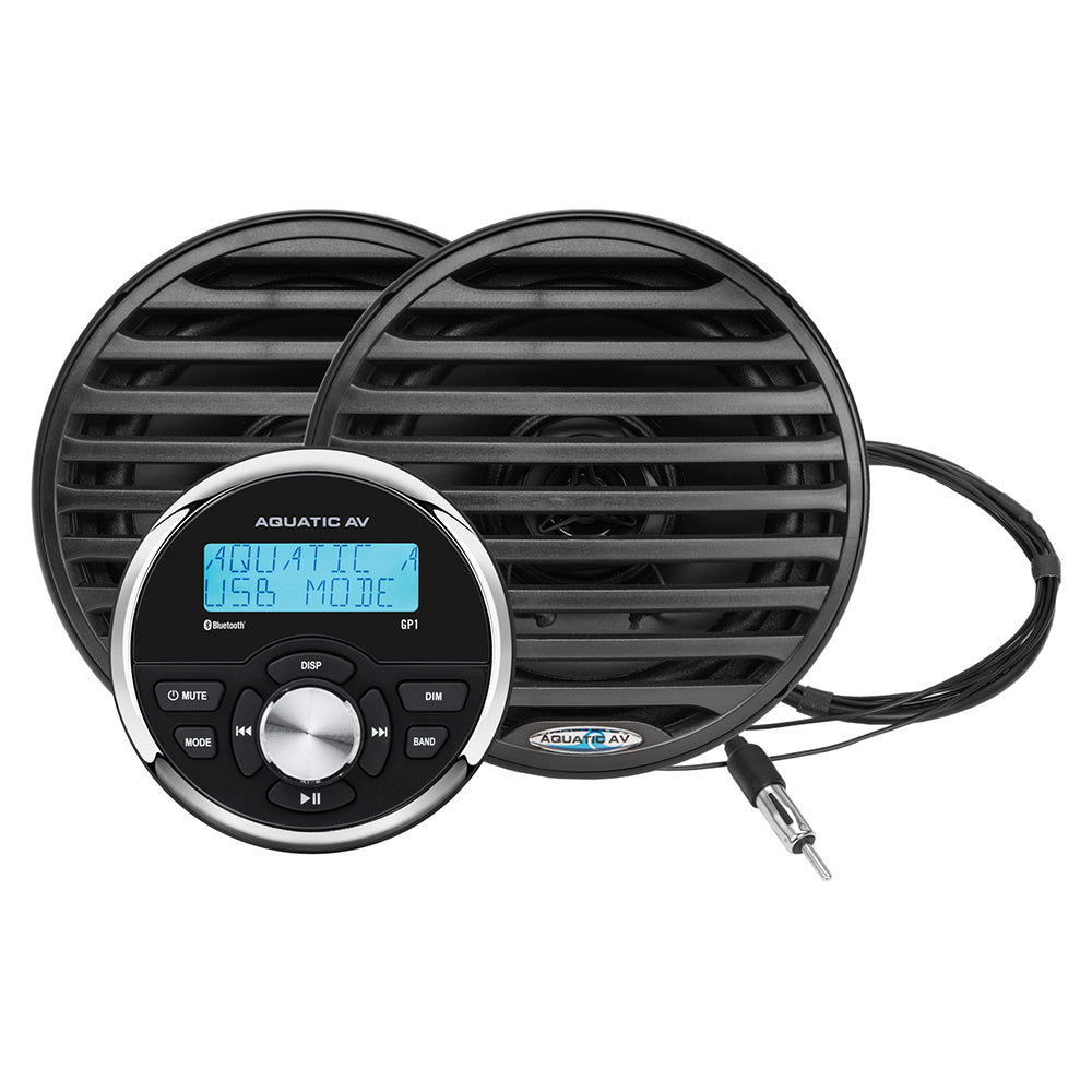 Aquatic AV GP1 Gauge Stereo  Economy 6.5" Speakers - Black (Pair)