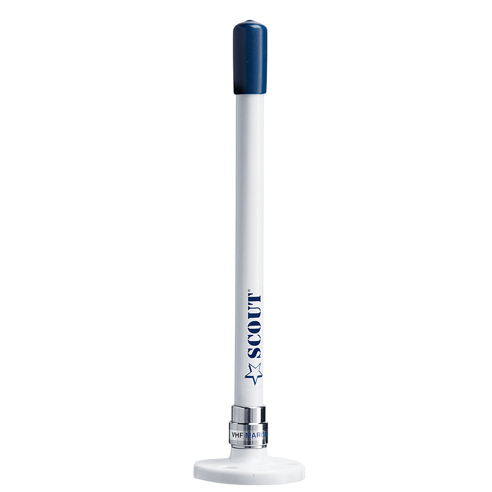 Scout 9" Stubby White VHF Antenna w/Quick Mount Includes 5M RG-58, Mount  Integrated Connector KS-10