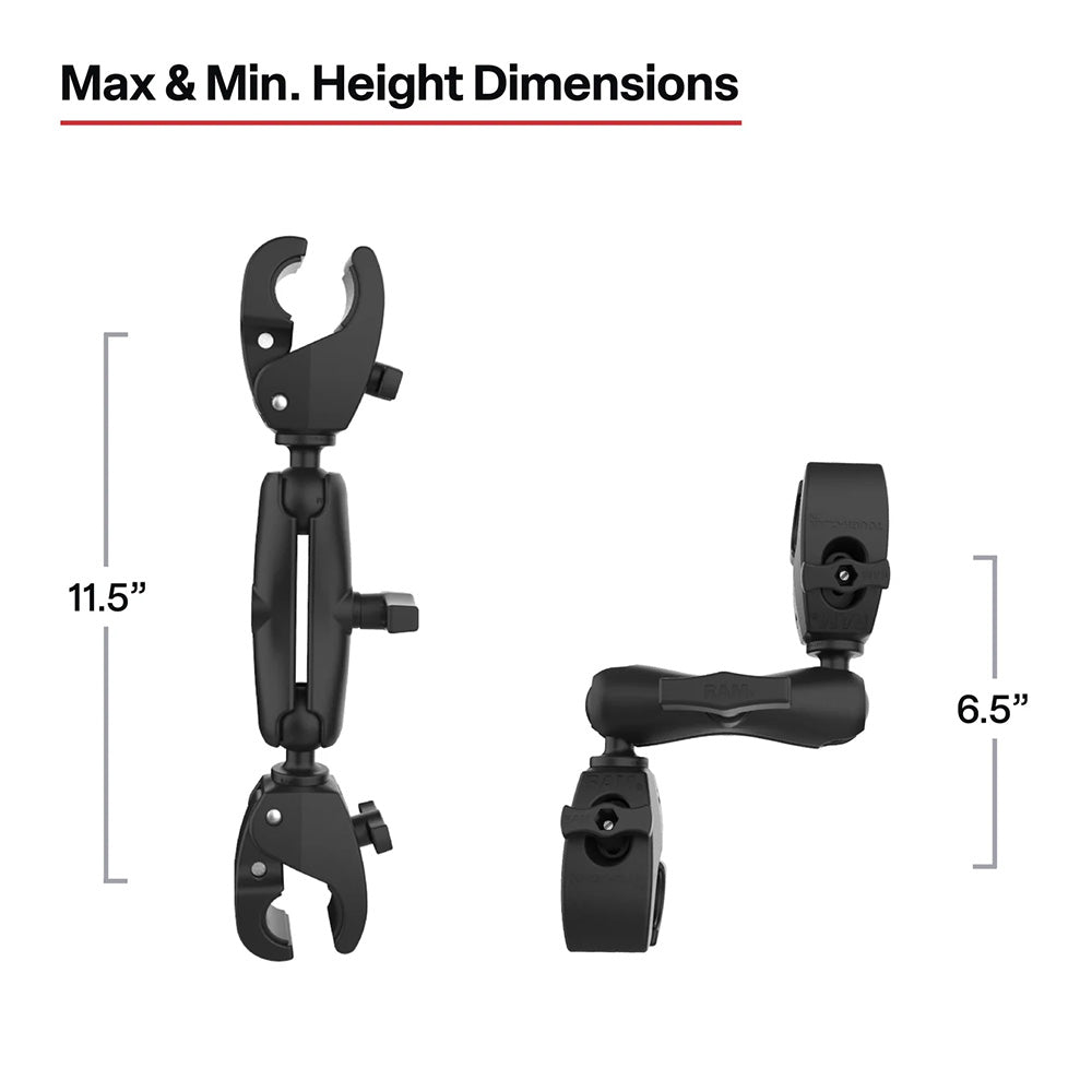 RAM Mount RAM Trolling Motor Stabilizer w/Tough-Claw 1 - 1.6 Clamp Bases