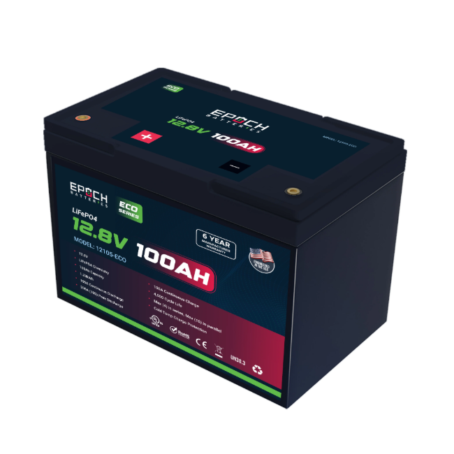 Epoch Batteries 12V 100Ah Eco Series LiFePO4 Battery
