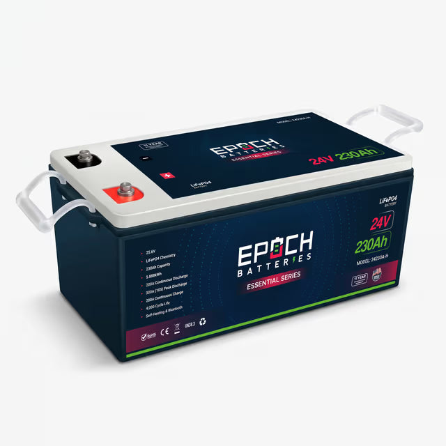 (PRE-ORDER) 24V 230Ah Essential Series LiFePO4 Battery (5.89kWh) - ETA JULY 25
