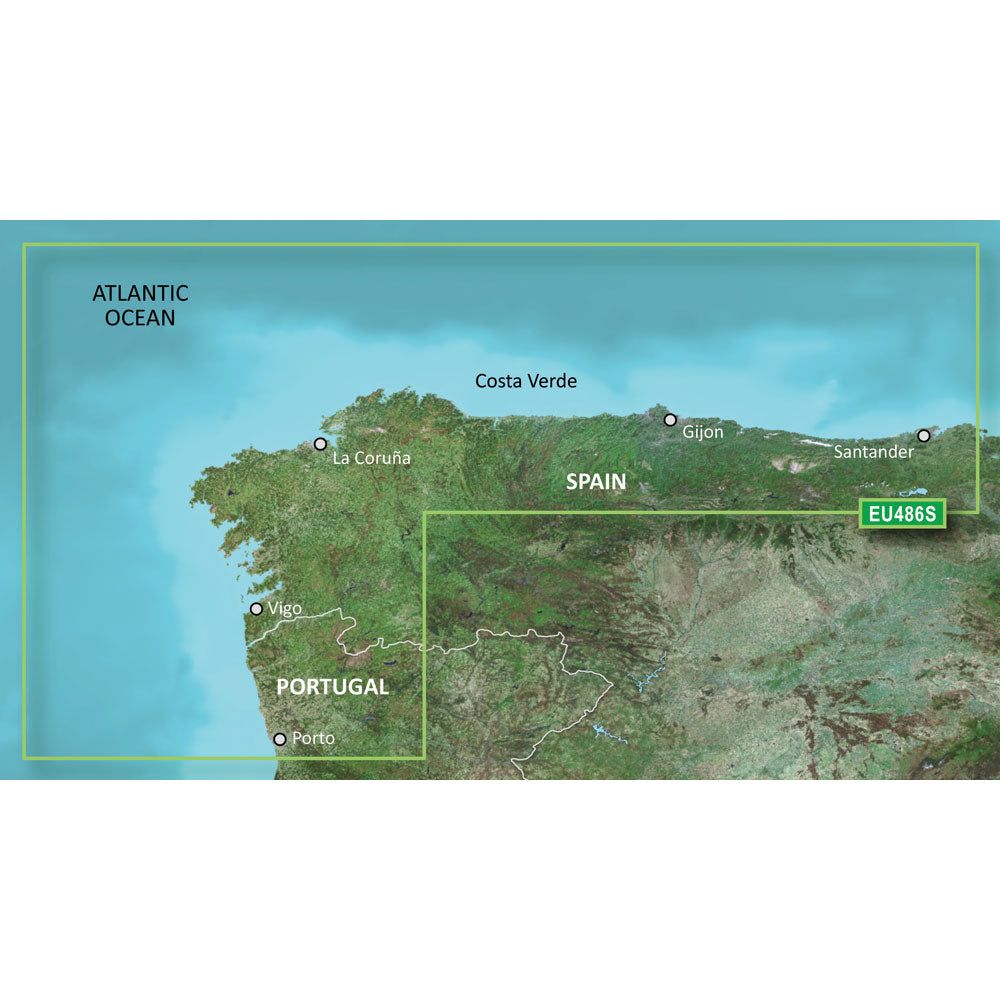 Garmin BlueChart g3 Vision HD - VEU486S - Galicia  Asturias - microSD/SD