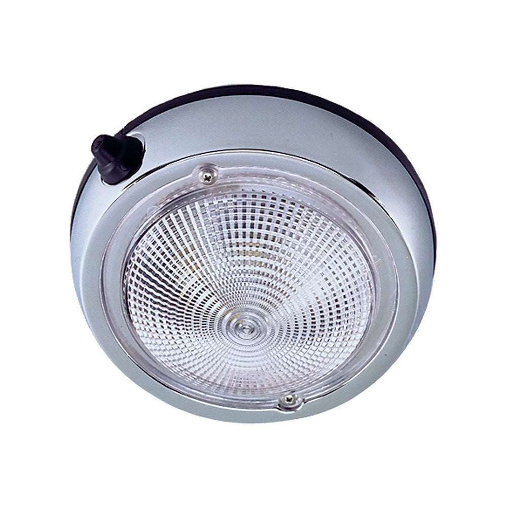 Perko Surface Mount Dome Light - 6" O.D.(5" Lens) - Chrome Plated