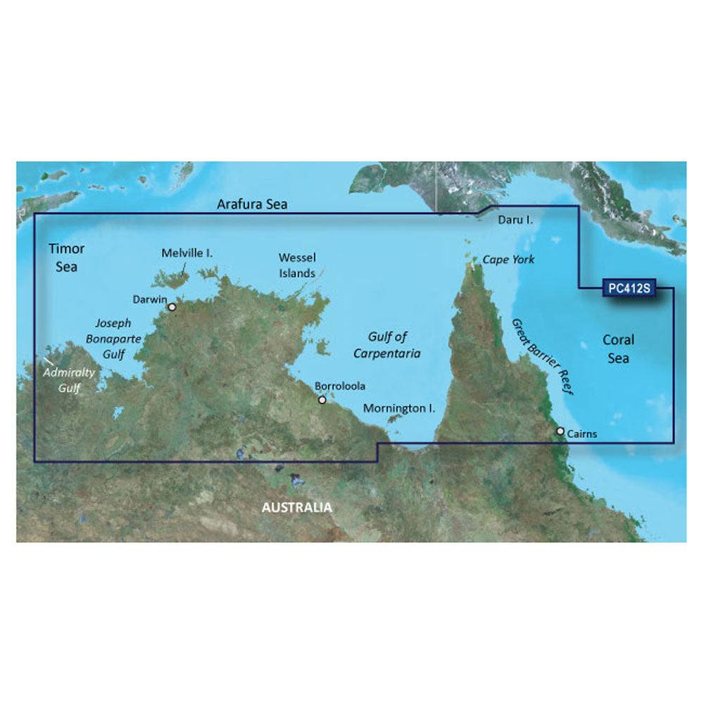 Garmin BlueChart g3 HD - HXPC412S - Admiralty Gulf Wa To Cairns - microSD/SD