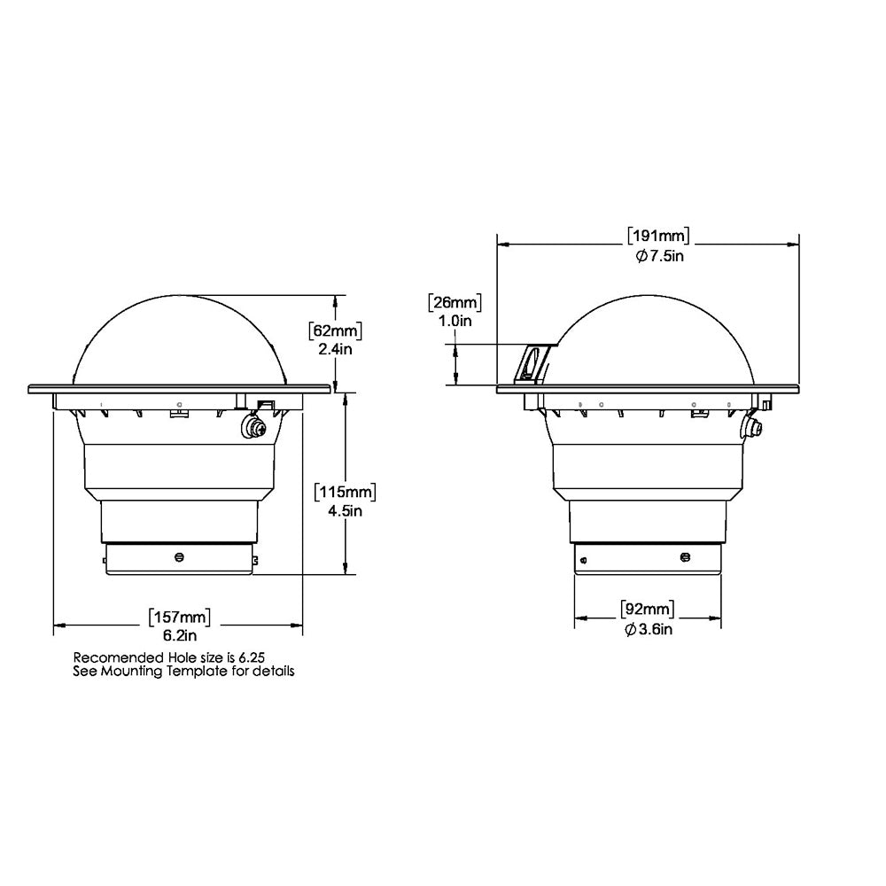 Ritchie FB-500 Globemaster Compass - Flush Mount - Black - 12V - 5 Degree Card