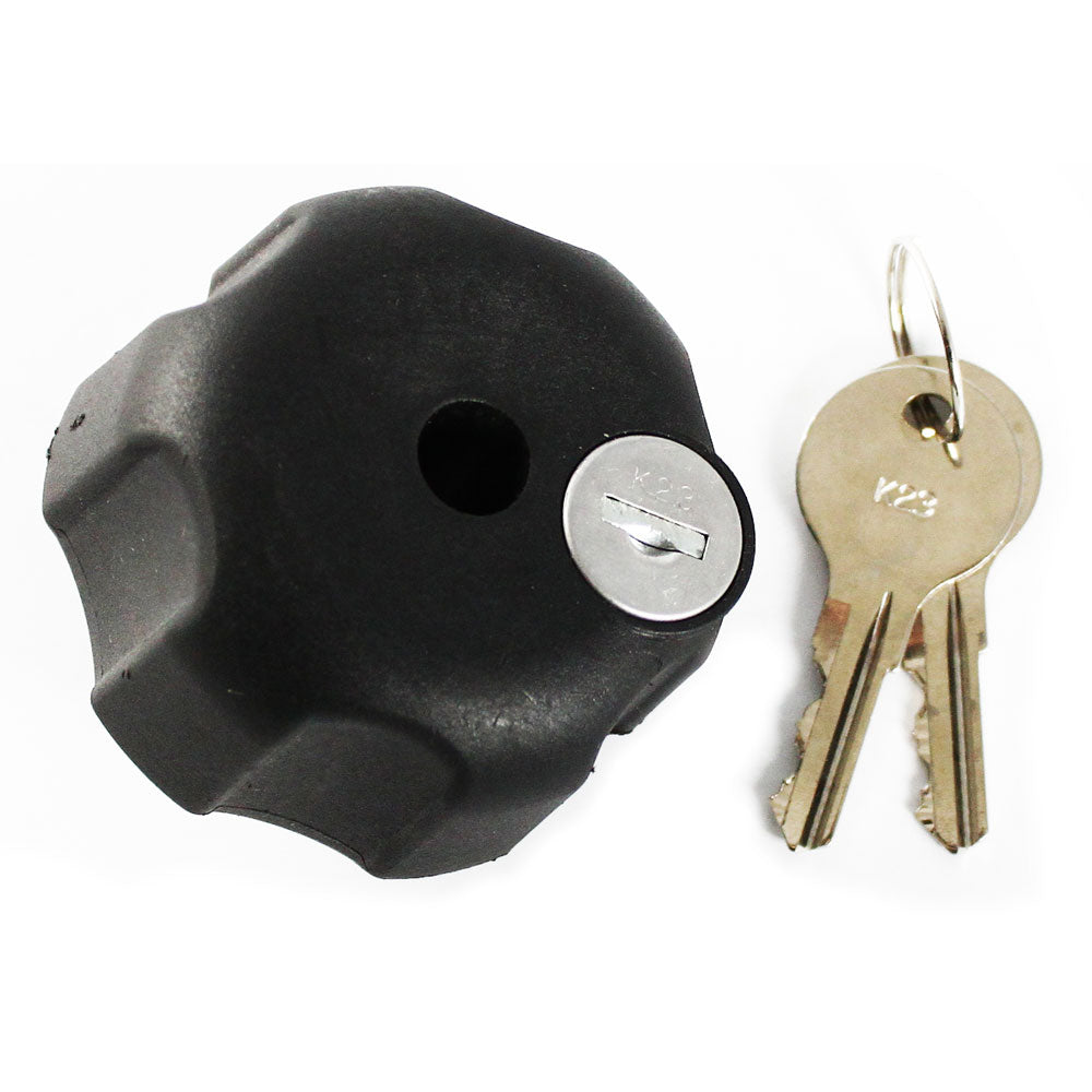 RAM Mount Knob w/Keyed Lock & 1/4" - 20 Brass Hole