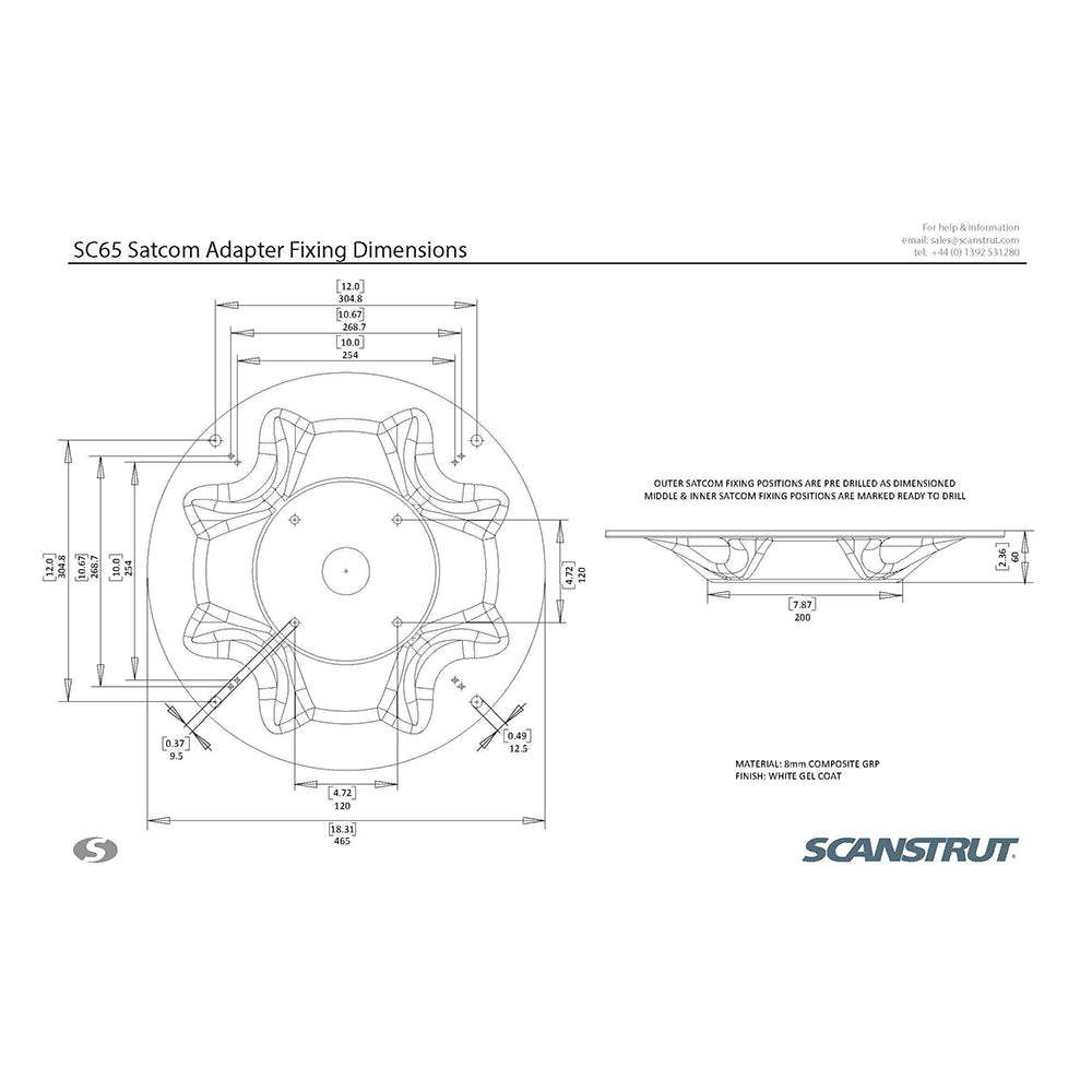 Scanstrut SC65 Satcom Mount