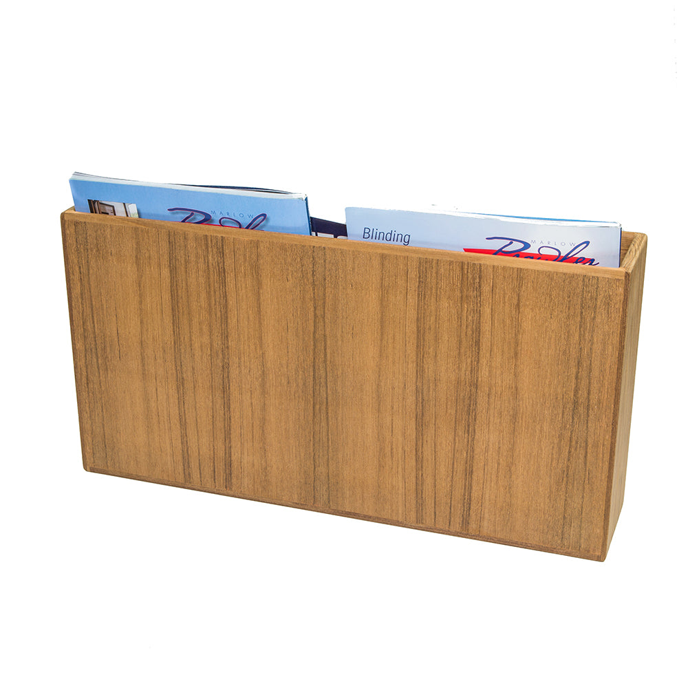 Whitecap Teak Double-Wide Magazine Rack