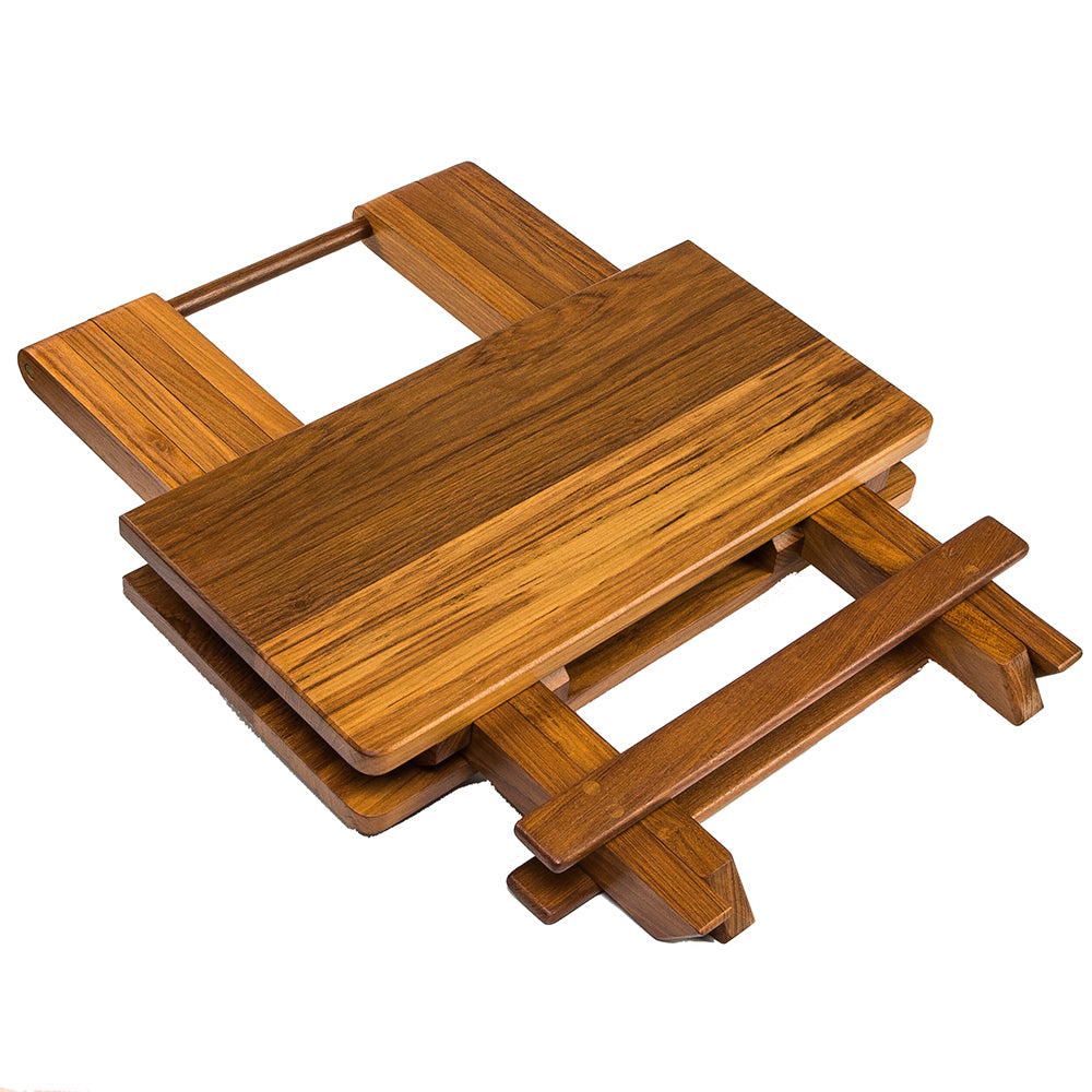 Whitecap Teak Solid Top Fold Away Table