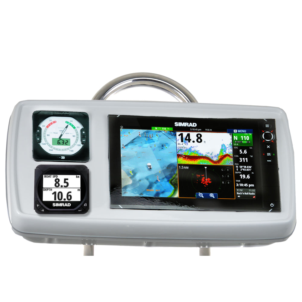 NavPod GP1176 SystemPod Pre-Cut f/Simrad NSS12 evo2 or B&G Zeus 12 & 2 Instruments f/9.5" Wide Guard