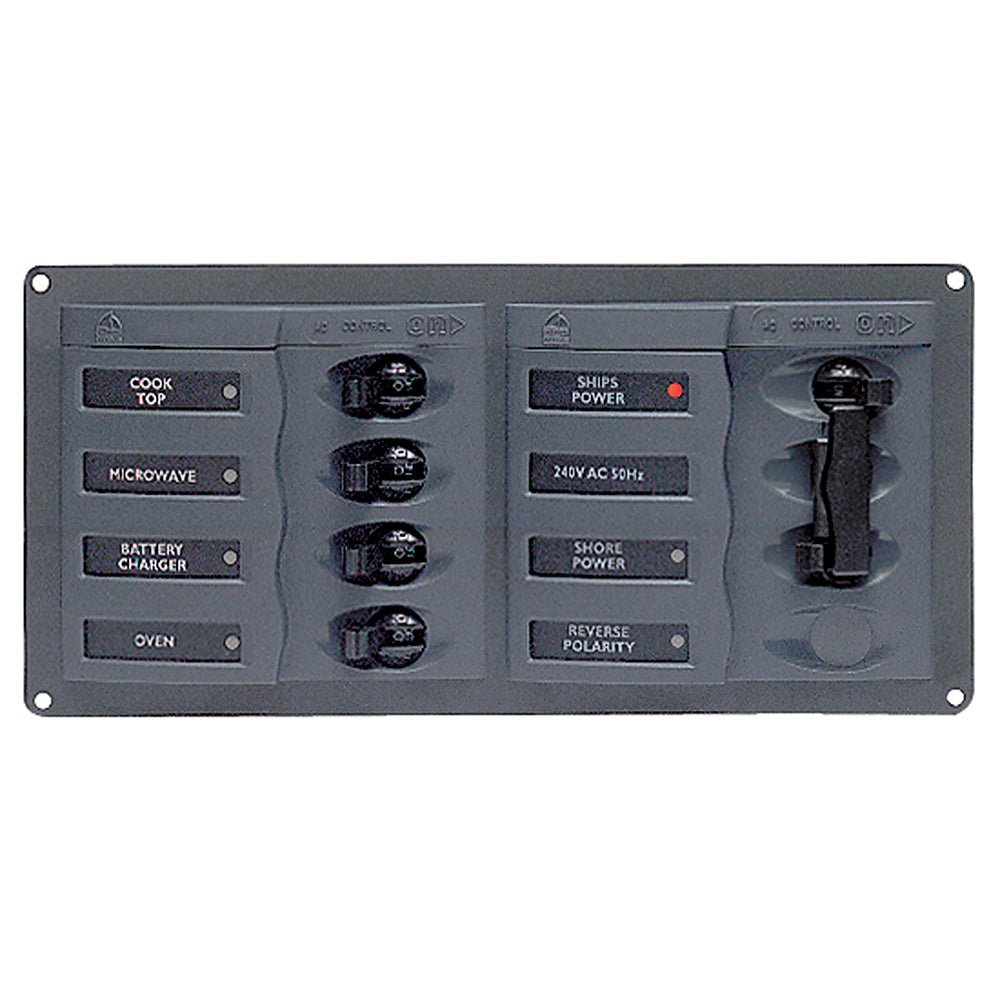 BEP AC Circuit Breaker Panel w/o Meters, 4 Way Panel 2 Mains - 110V