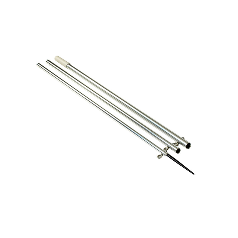 Lees 15 Bright Silver/Black Spike - Step Tube 1-3/8" - No Spreader