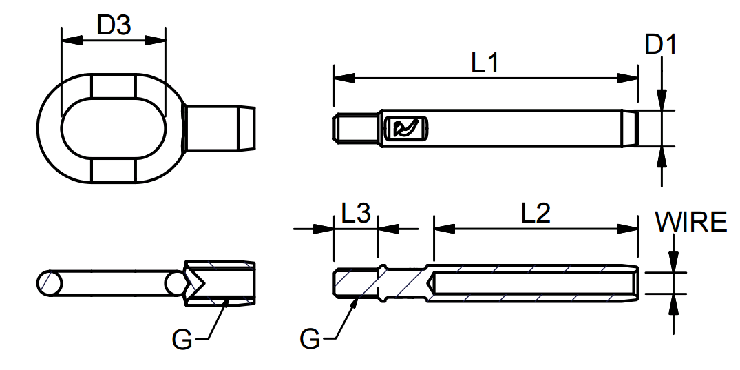 Rope Terminal - guard rail fitting