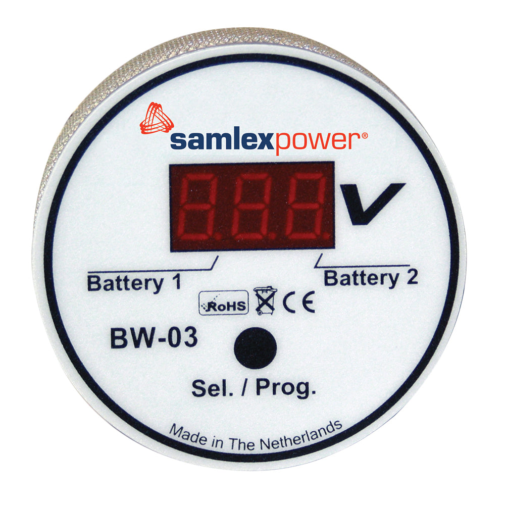 Samlex Dual Battery Monitor - 12V or 24V - Auto Detection