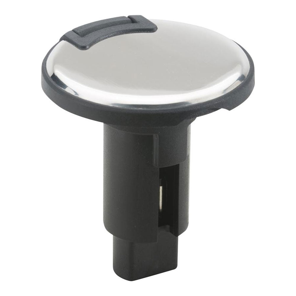 Attwood LightArmor Plug-In Base - 3 Pin - Stainless Steel - Round