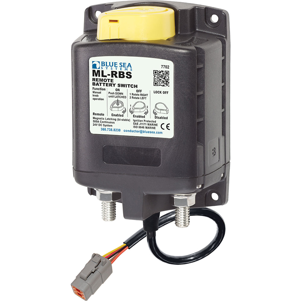 Blue Sea 7702100 ML Solenoid 24V 500A w/Manual Control  Deutsch Connector