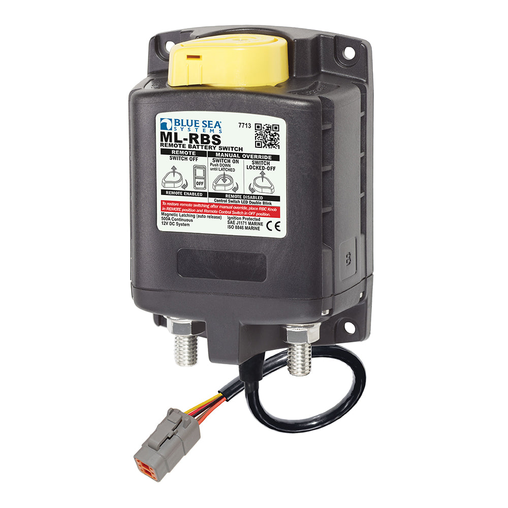 Blue Sea 7713100 ML-RBS Remote Battery Switch w/Manual Control Auto Release  Deutsch Connector - 12V