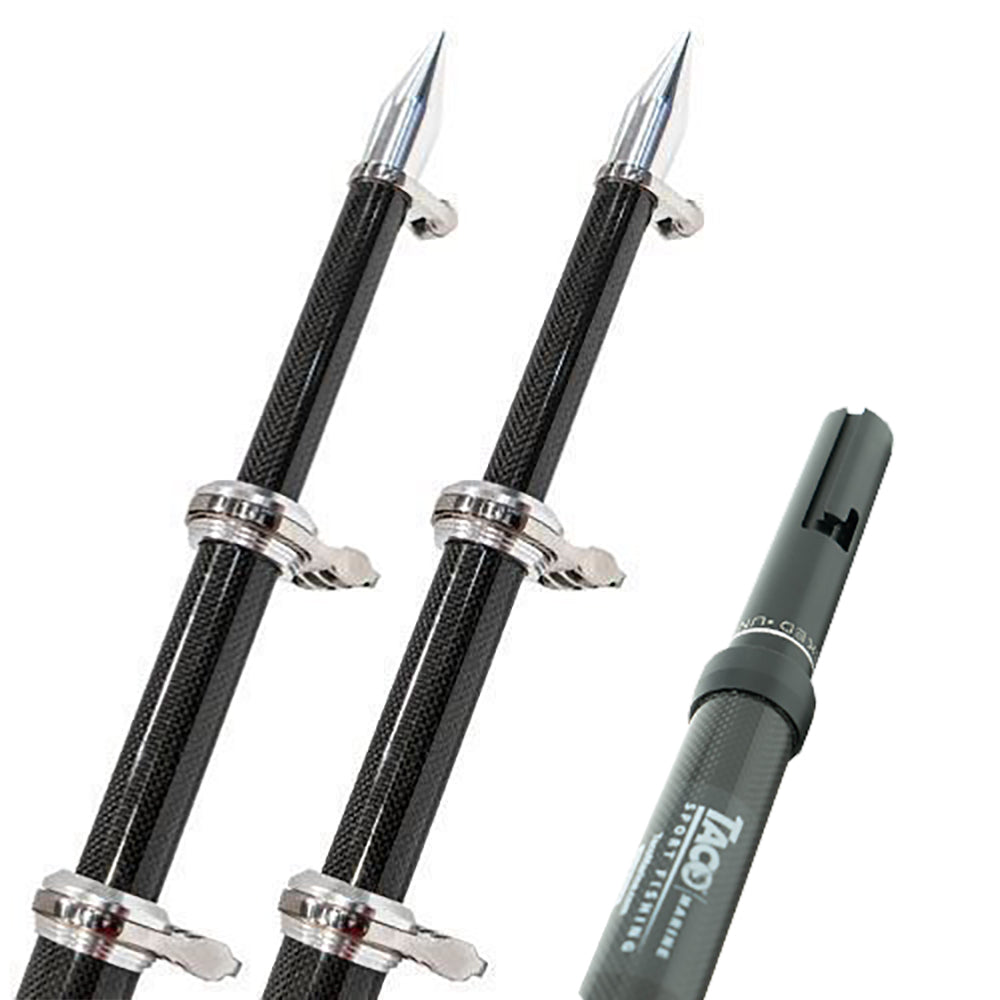 TACO 24 Carbon Fiber Twist  Lock Outrigger Poles f/GS-450, GS-500  GS-1000 Bases - Black