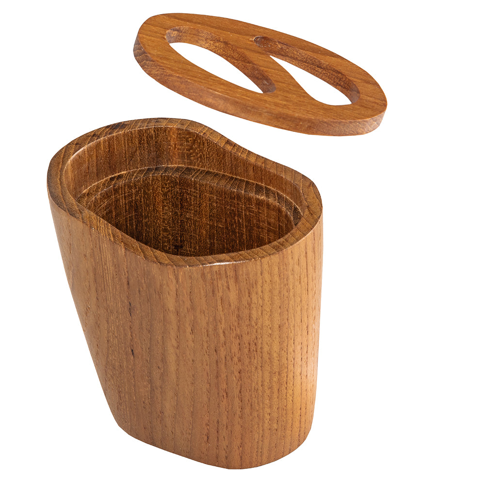 Whitecap Oval Toothbrush Holder (Oiled) - Teak