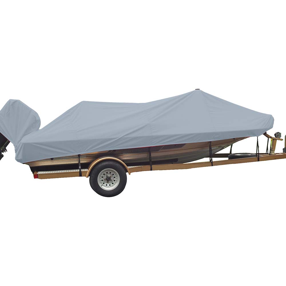 Carver Poly-Flex II Styled-to-Fit Boat Cover f/18.5 Angled Transom Bass Boats - Grey