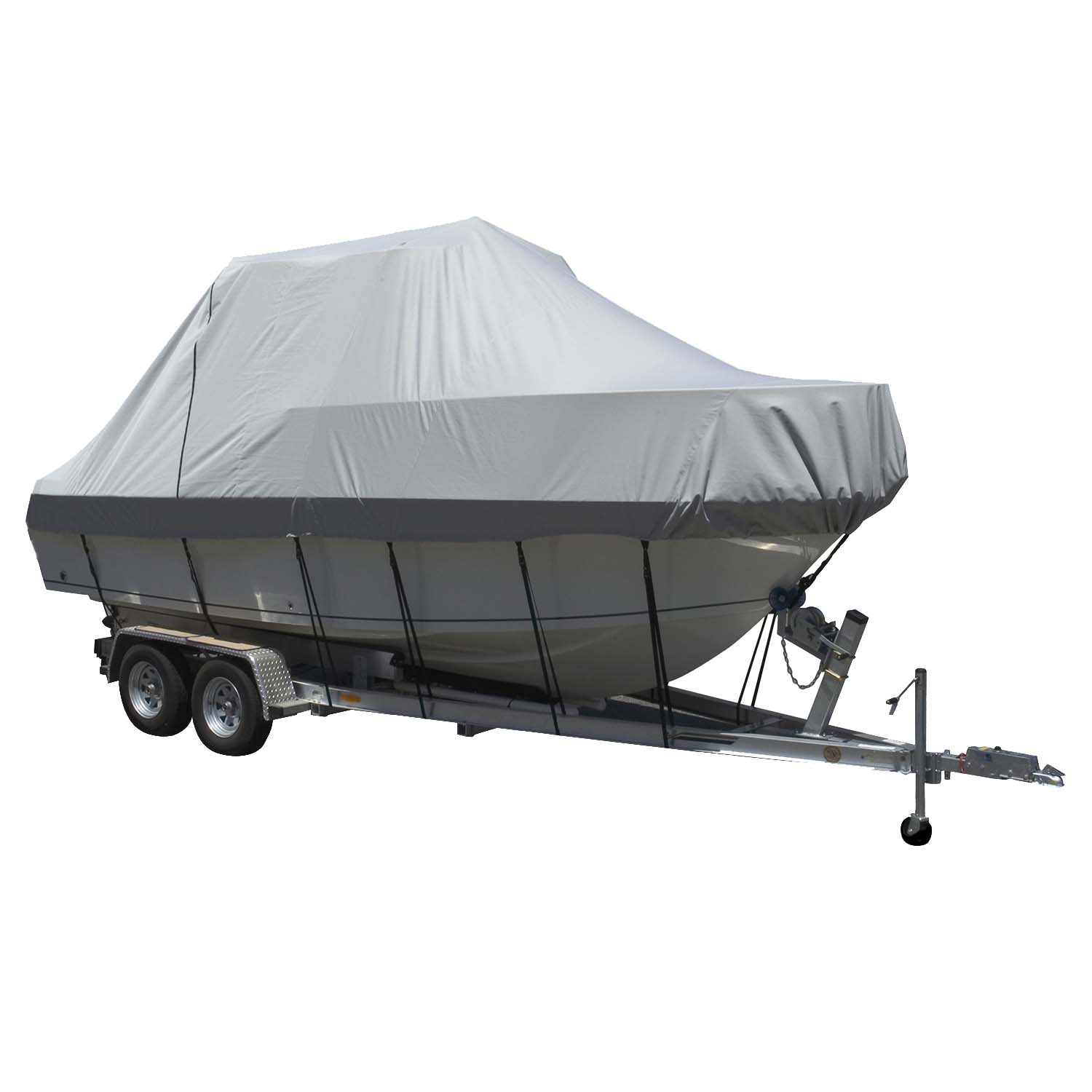 Carver Sun-DURA Specialty Boat Cover f/27.5 Walk Around Cuddy  Center Console Boats - Grey