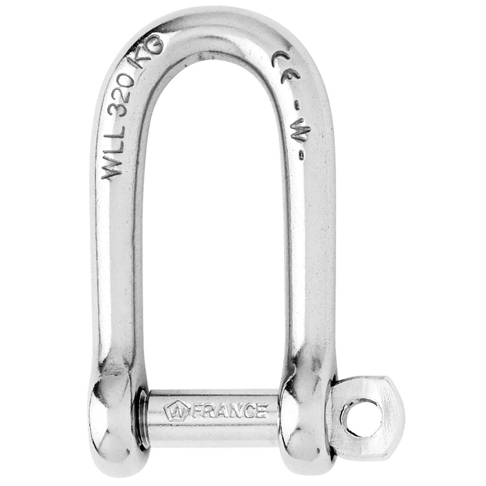 Wichard Self-Locking Long D Shackle - Diameter 6mm - 1/4"