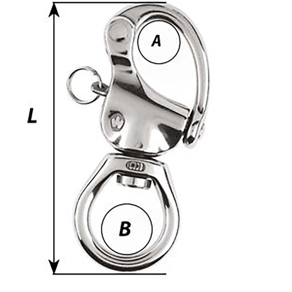 Wichard HR Snap Shackle - Large Bail - Length 80mm