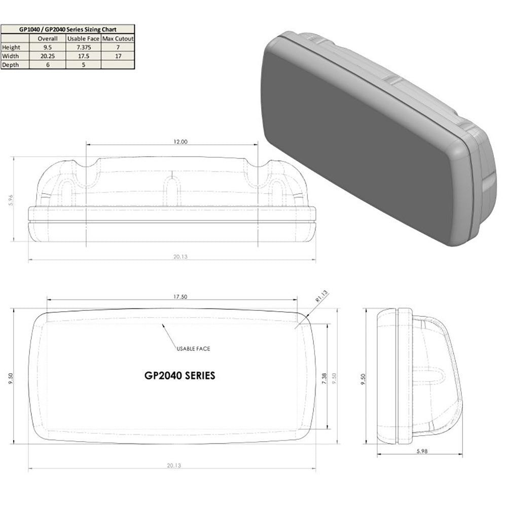 NavPod SystemPod Pre-Cut f/Raymarine Axiom 9/Axiom+ 9 on Right  1 Instrument (3.6 hole) on Left f/12 Wide Guard