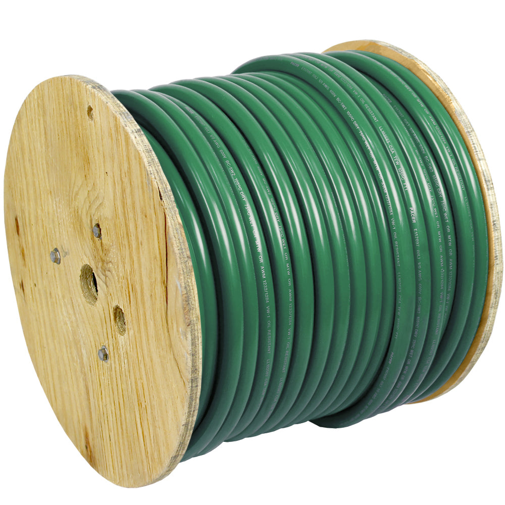 Pacer Green 4 AWG Battery Cable - 250