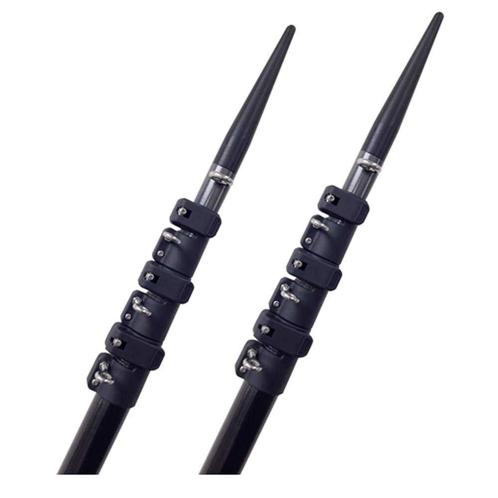 Lees Tackle 16 Telescoping Carbon Fiber Outrigger Poles Sleeved f/TACO Bases