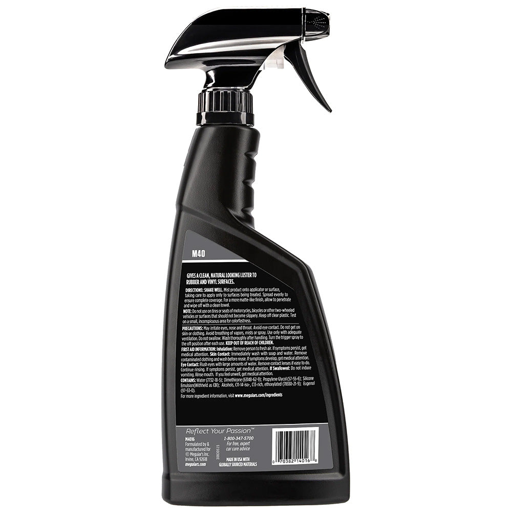 Meguiars M40 Mirror Glaze Vinyl  Rubber Cleaner  Conditioner - 16oz