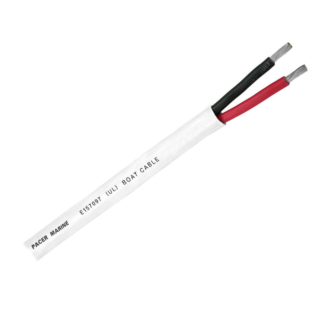 Pacer Duplex 2 Conductor Cable - 250' - 12/2 AWG - Round Cable - Red, Black